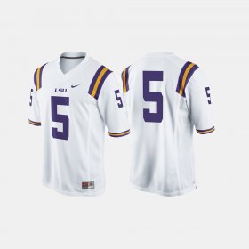 #5 College Football LSU Men White Jersey 562718-438 #5 College Football LSU Men White Jersey 562718-438