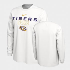 On Court LSU Tigers Long Sleeve Men's White T-Shirt 466235-333 On Court LSU Tigers Long Sleeve Men's White T-Shirt 466235-333