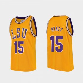 #15 Aundre Hyatt Replica Tigers College Basketball Mens Gold Jersey 712236-920 #15 Aundre Hyatt Replica Tigers College Basketball Mens Gold Jersey 712236-920