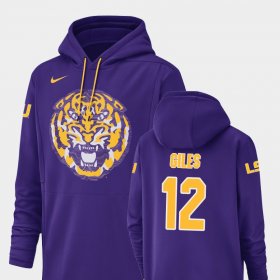 #12 Jonathan Giles Champ Drive Louisiana State Tigers Football Performance Men Purple Hoodie 584991-586 #12 Jonathan Giles Champ Drive Louisiana State Tigers Football Performance Men Purple Hoodie 584991-586