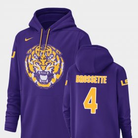 #4 Nick Brossette Champ Drive LSU Tigers Football Performance Men Purple Hoodie 228855-484 #4 Nick Brossette Champ Drive LSU Tigers Football Performance Men Purple Hoodie 228855-484