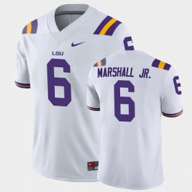#6 Terrace Marshall Jr. College Football LSU Game Men's White Jersey 352601-176 #6 Terrace Marshall Jr. College Football LSU Game Men's White Jersey 352601-176